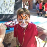 Little boy tiger face paint