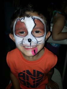 Boy face painting 4